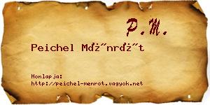 Peichel Ménrót névjegykártya